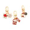 1PC Pendant Elk Santa Cute Christmas Keychain Funny Cartoon Accessories Bag Snowflake Women