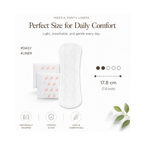Inertia The Prism Organic Cotton Panty Liners – Soft & Comfortable Daily Feminine Care, 18 Liners × 4 Packs (72 Count)
