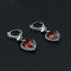 Серьги-подвески в форме сердца, инкрустированные красным кристаллом, серьги-капли из сплава, идеальные женские украшения для женщин, на каждый день и для вечеринок