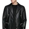 Fashionable Black Stylish Handmade Motorcycle Real Biker Men's Leather Jacket