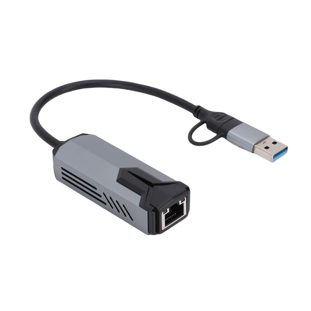 USB C and USB A to Ethernet Adapter 5Gbps High Speed Type C to RJ45 Network Converter for Laptop Tablet