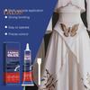 50ml Fabric Glue with Scraper Permanent Crystal-like Clear Adhesive Anti-Clogging Tip Strong Bond Cloth Glue