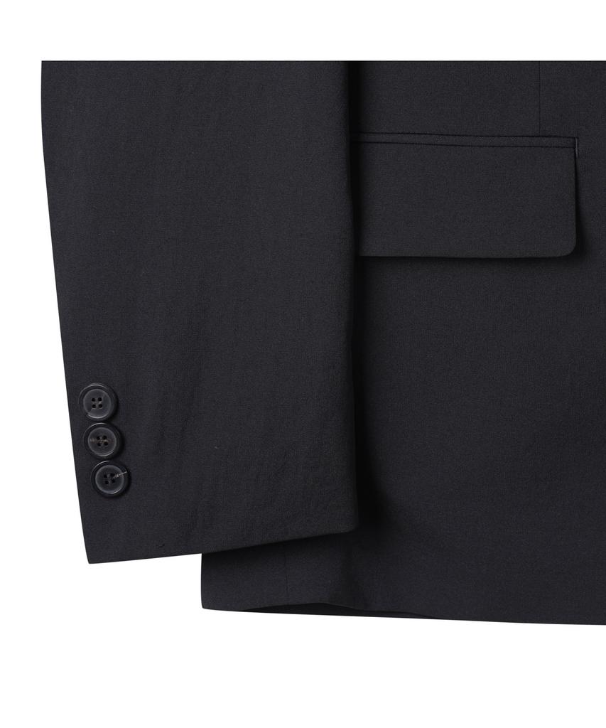 Customellow Black Slim Fit Wool Blended Setup Jacket Cwjam25401Bkx