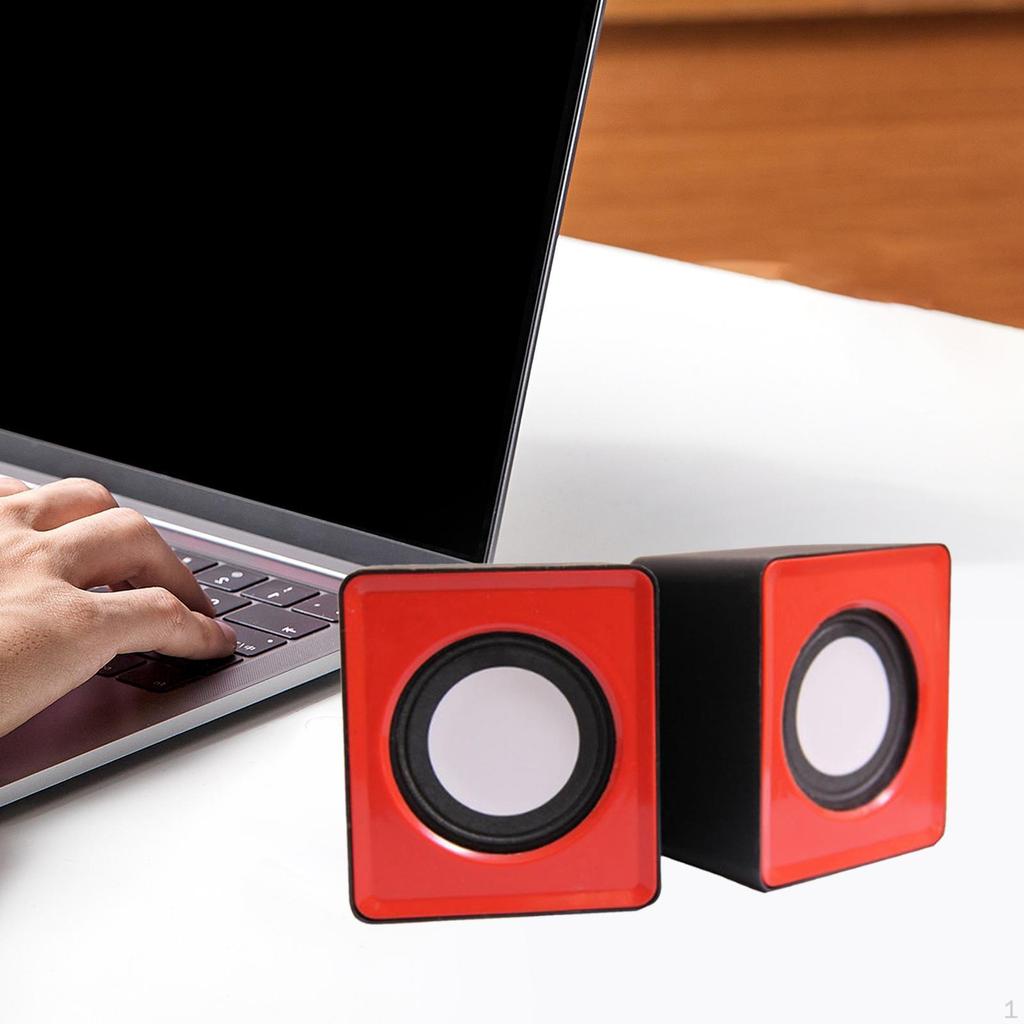 Compact Desktop Speaker System with Customizable Volume Control for Computers And Laptops