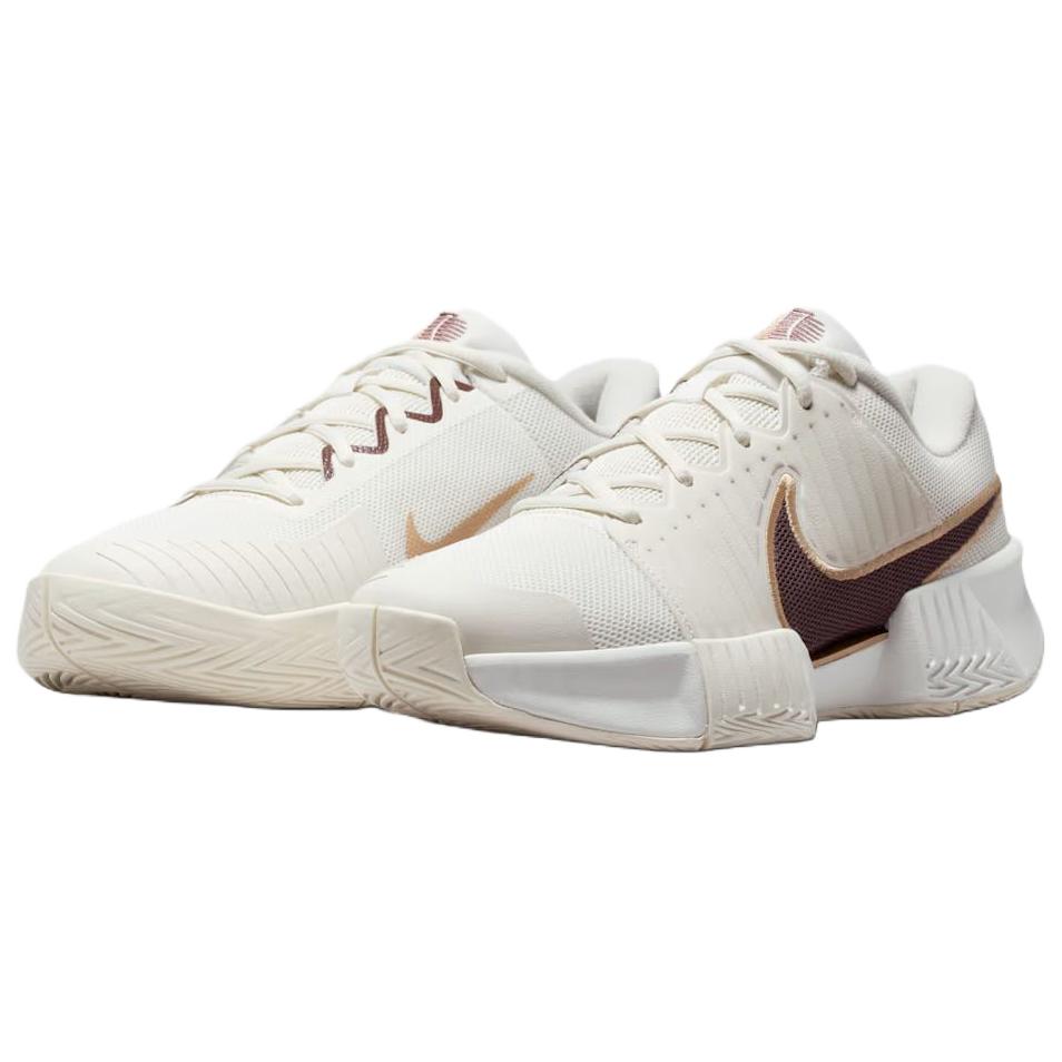 Nike GP Challenge Pro Устойчивые к истиранию Поддержка Низкие Теннисные Кроссовки Женские Белый Коричневый IB6560-109