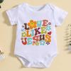 Baby Boy Girl Cotton Onesie "Love Like Jesus" Print Short Sleeve Jumpsuit