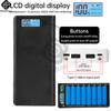 Держатель для 8 аккумуляторов 18650 LCD Экран USB Power Bank Аккумуляторный бокс Зарядное устройство для мобильного телефона DIY Корпус Чехол Зарядный накопительный кейс