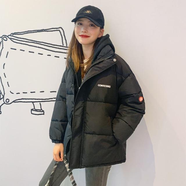 Женские парки оверсайз, пальто, однотонное, толстое, теплое, с капюшоном, на подкладке, повседневная зимняя верхняя одежда, куртка, парки