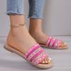 Тапочки, женские сандалии, летние женские туфли на плоской подошве в греческом стиле в стиле бохо, повседневные дышащие удобные пляжные женские тапочки