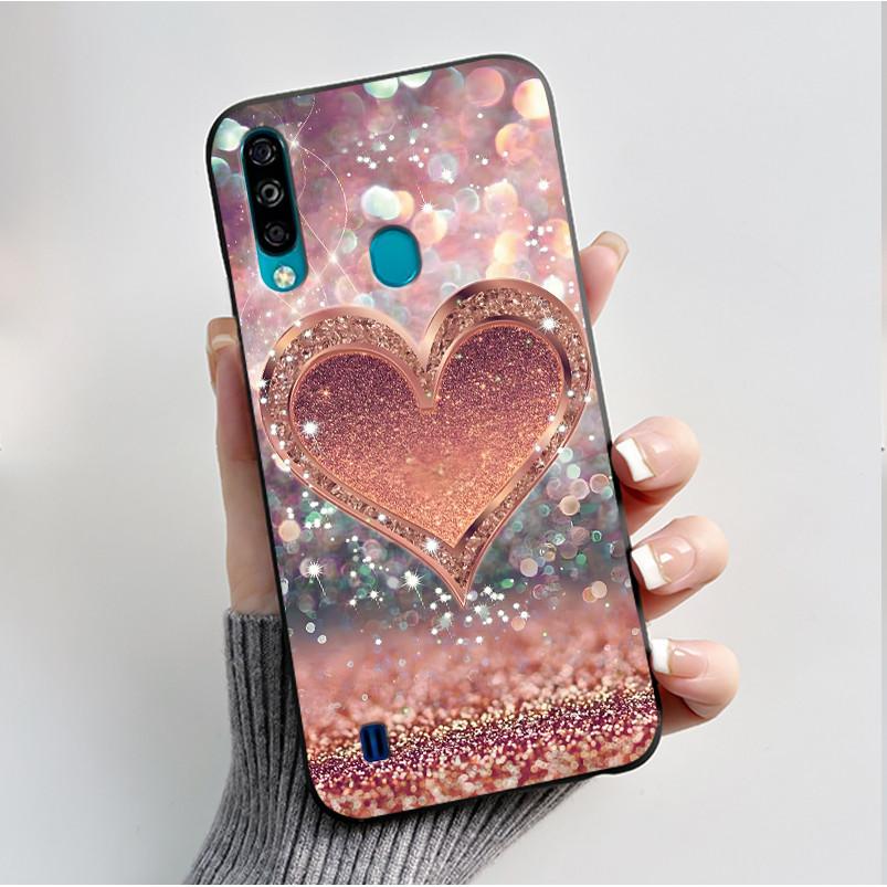 Phone Case For ZTE Blade A7 2020 Shockproof Casing Luxury Fashion Butterfly Flower Black Jelly Soft TPU Case Silicone Back Cover