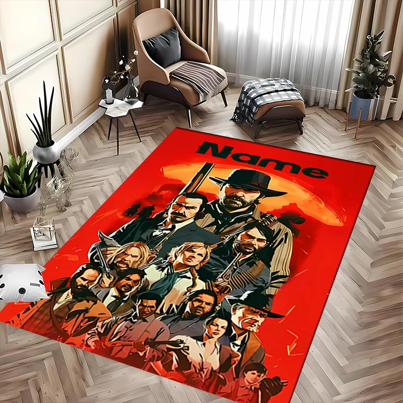 Custom personalization Red Dead Redemption Area Rug - Perfect For Kitchen, Bathroom,Laundry Room Decor Large Size Available,Gift All Seasons
