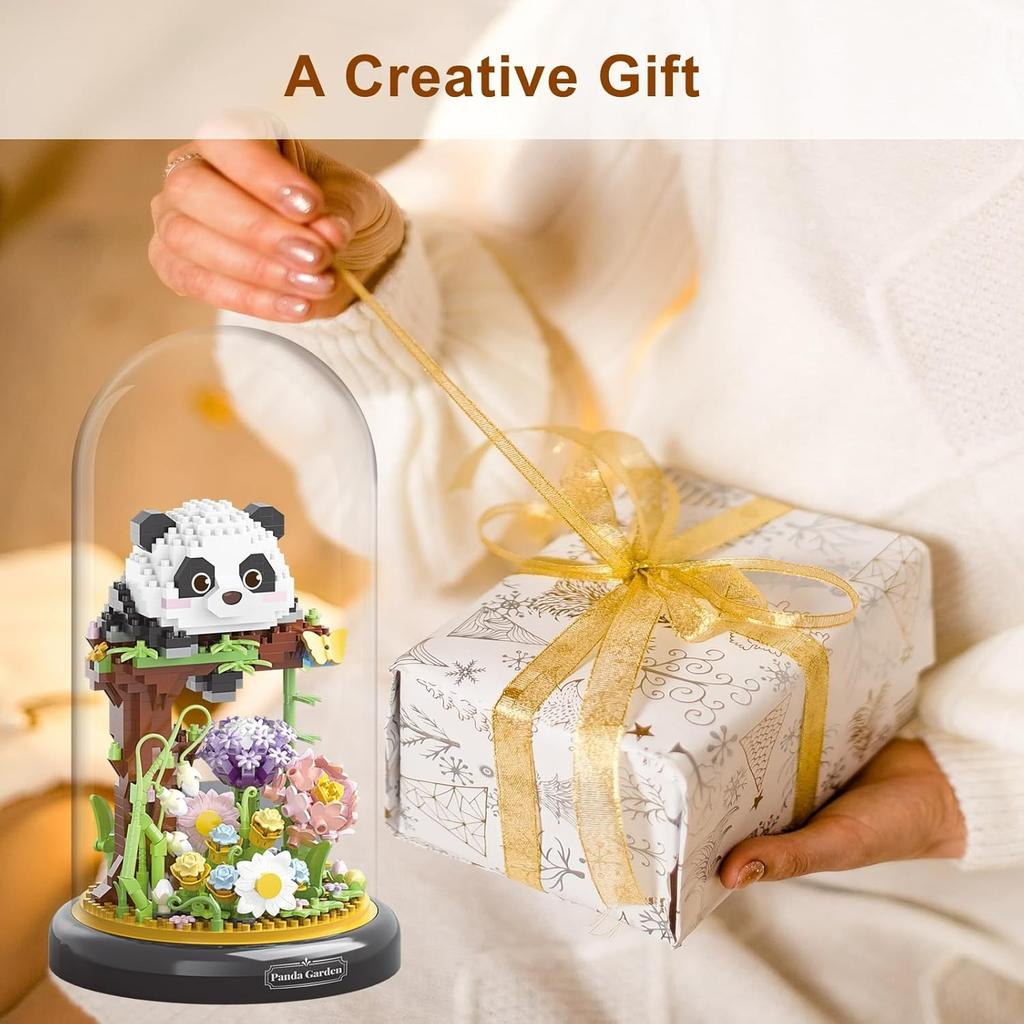 Цветок Панды Строительный НаборБонсай Дерево Сувениры для Детской Вечеринки Животные Строительные Блоки Валентина Новый Год Пасха День Рождения Подарок для Мальчиков Девочек Возраст