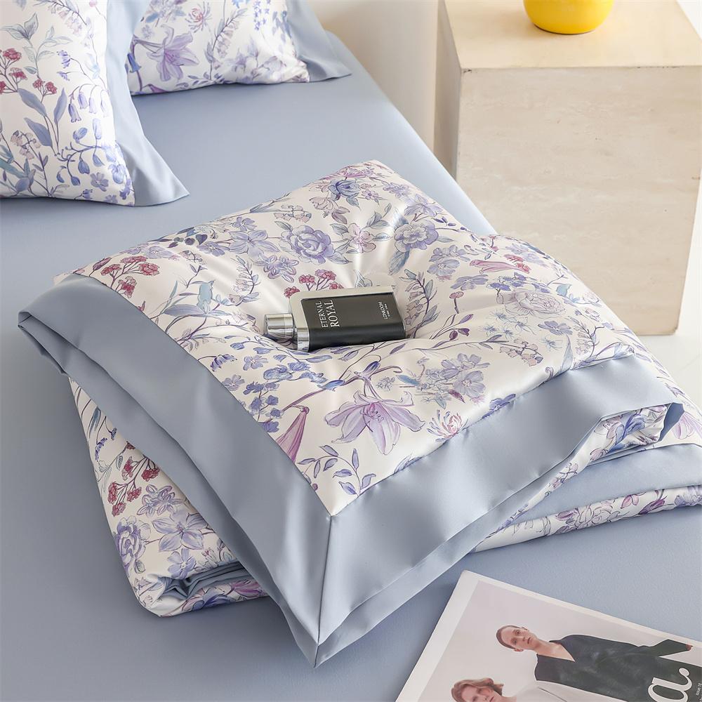 Mei Yun Ge washed silk digital printed corner style summer quilt
