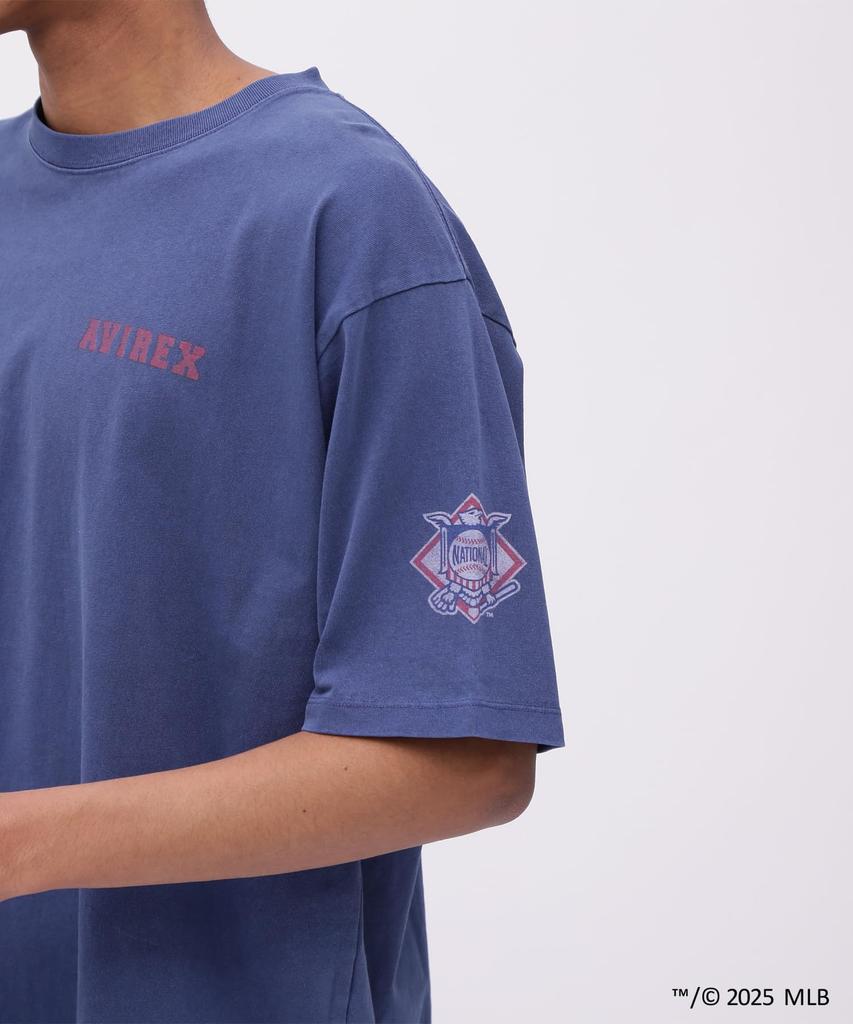 Мужская футболка Avirex MLB Tokyo Series Cubs, с коротким рукавом, размер XL (120), Темно-синий, 783-5134059