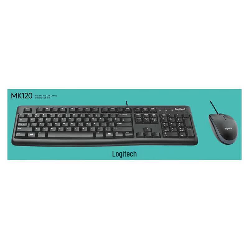 Logitech Проводной набор клавиатуры и мыши MK120