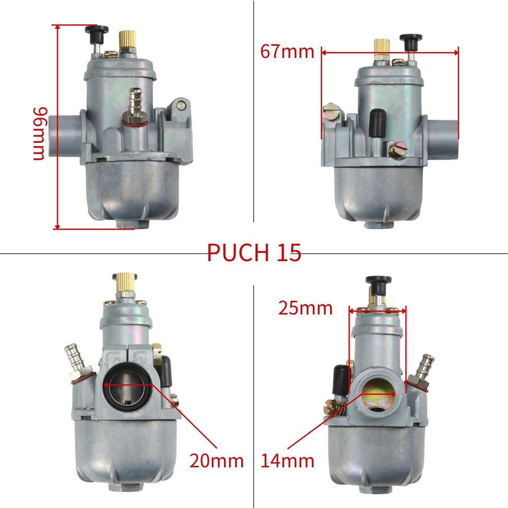 12mm 15mm Motorcycle Carburetor For Puch Maxi Bing E50 50cc  Engine Mini Scooter Moped Carb