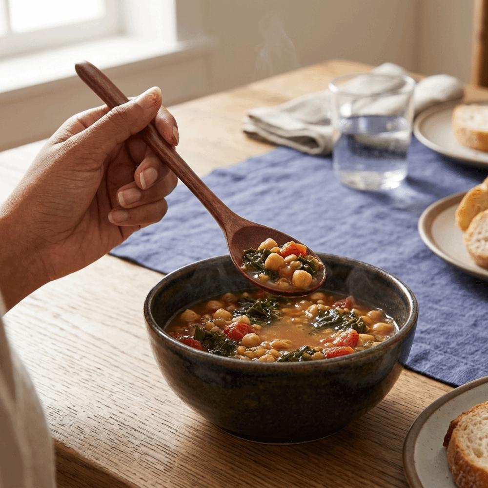 5Pcs Smooth Polished Cooking Spoon Solid Wood Rice Spoon Easy To Clean Food Spoon Daily Cooking