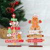 Christmas Decoration Festival Party Wooden Plaque Christmas Tree Shaped Ornament