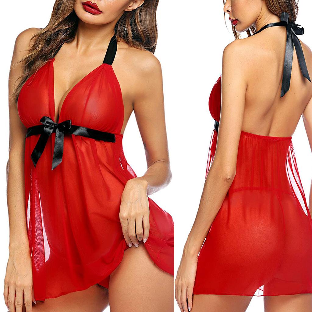 Sexy Nightdress Woman Lingerie for Sex Crotchless Backless Hollow Open Bra Body Dress Erotic Costumes Babydoll Underwear
