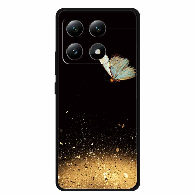 Для Xiaomi 15T 5G Чехол Цветы Мягкий Силикон ТПУ Задняя Крышка Для Xiaomi 15T Pro 5G Capa Boho Цветная Защита от Царапин