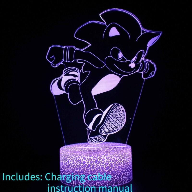 Sonic Series 3d Touch Control Colorful Night Light Ideal For Kids And Adults Gifts