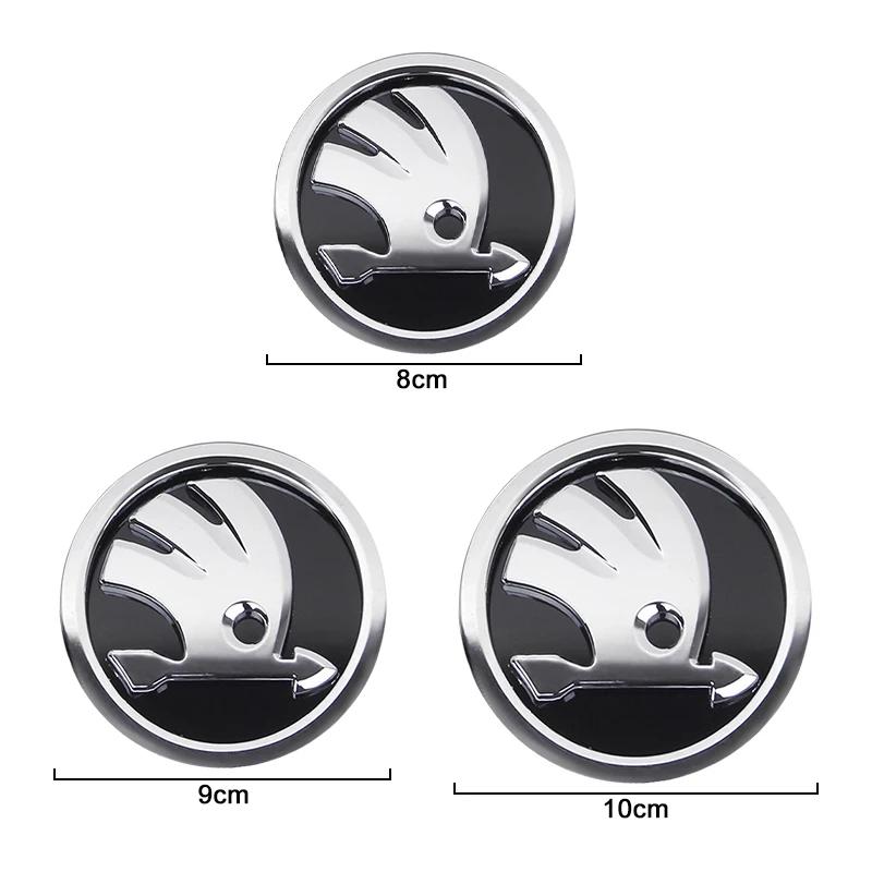 DDWO5 Car Front Hood Emblem Decoration Rear Trunk Badge For Skoda Octavia A5 A7 Fabia MK2 MK3 Superb Kamiq Rapid Yeti Citigo S Kodiak