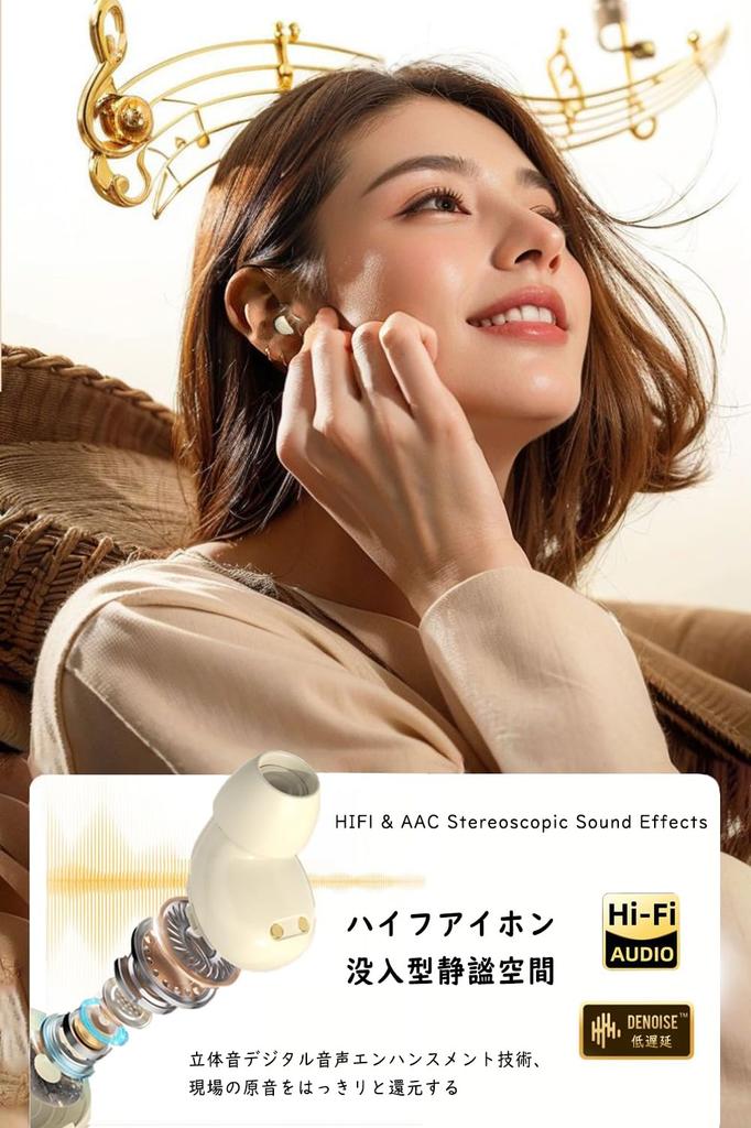 SZHTFX Wireless Mini Single or Dual Bluetooth Automatic Compatible with Ultra-Compact Earbuds, Size, Ultra-Lightweight (2g), Skin-Tone, Discreet, Ear,