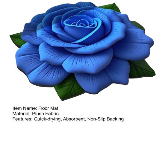 Мягкий цветочный коврик для пола, впитывающий диатомитовый коврик, нескользящий, 3D визуальный цветок