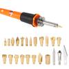 30W 24PCS Wood Pyrography Tool Set Wood Burning Kit Woodburning Tips Hobby Craft Soldering Iron Pen