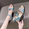 Fashion Wedges Heel Open Toe Women's Sandals Footwear New Breathable Fashion Designer Casual Comfort Shoe 2025 Luxury Pvc Ladies Shoes