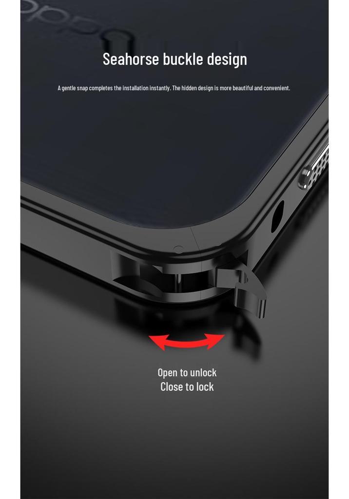 Oppo Reno16 Металлическая пряжка-бегемот Чехол с теплоотводом - Ударопрочный защитный чехол