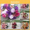 Vibrant 21 Heads Artificial Silk Flowers Rose Bunch Bouquet For Timeless Wedding Arrangements