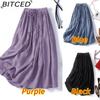 Women's Fashion Casual Solid Color Print Summer Spring Skirt