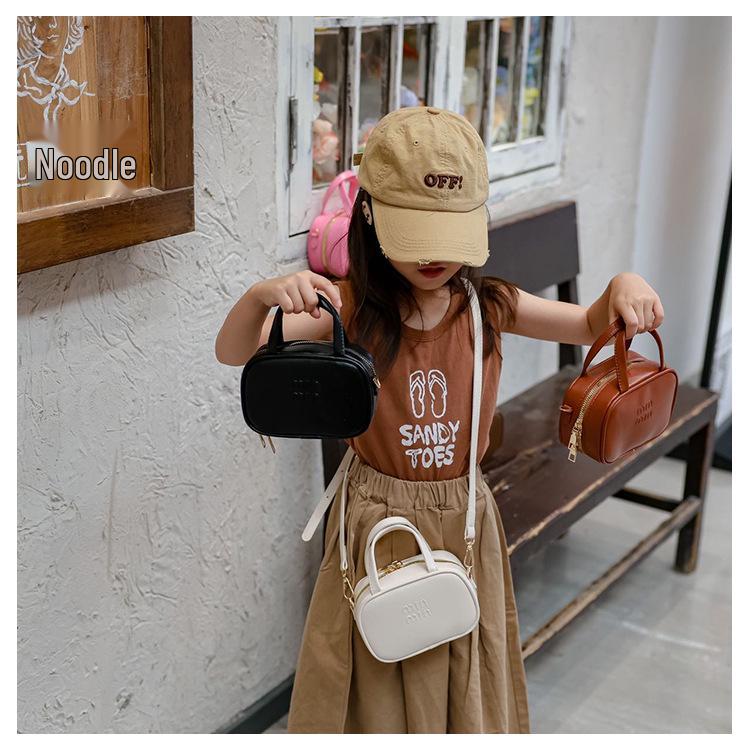 Ретро Однотонная Сумка-тоут и Кроссбоди с Буквами для Детей - Универсальный Кошелек для Монет для Родителей и Детей