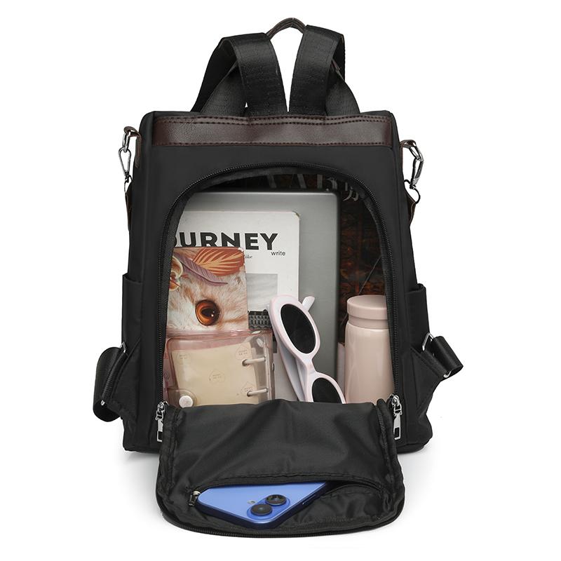 Рюкзак против кражи Женская нейлоновая дорожная сумка Многофункциональная легкая сумка через плечо