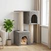 Cat Tree with Sisal Scratching Posts Light Grey 114 cm