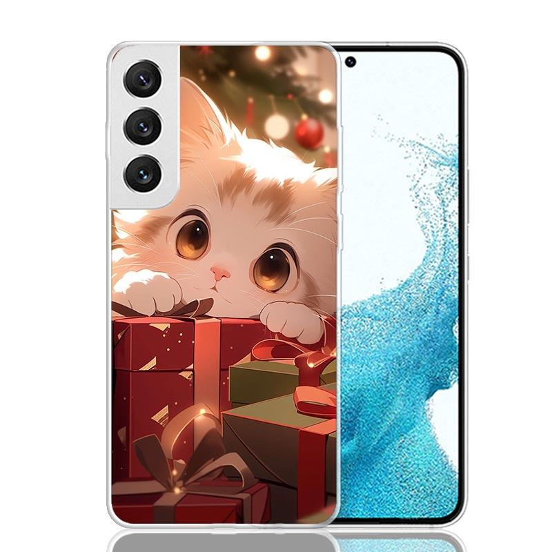 Чехол для телефона с милым котенком в стиле мультфильма для Samsung Galaxy S26 S25 Edge S24 S23 FE S22 Ultra S21 Plus S20 + Fundas Cover Coque Galaxy