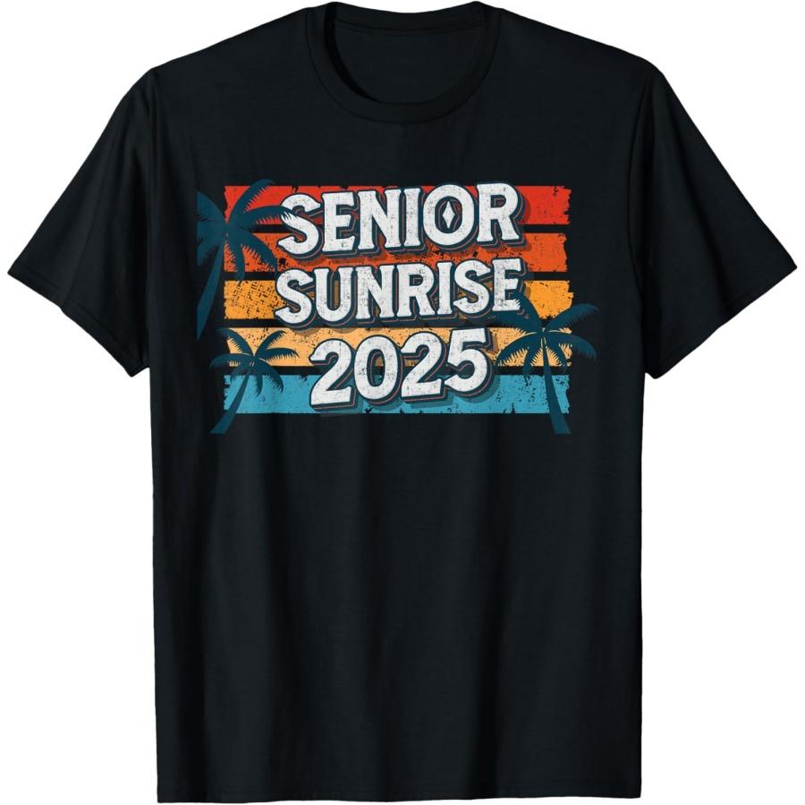 SENIOR SUNRISE 2025 Ретро-футболка для выпускников старших классов 2025