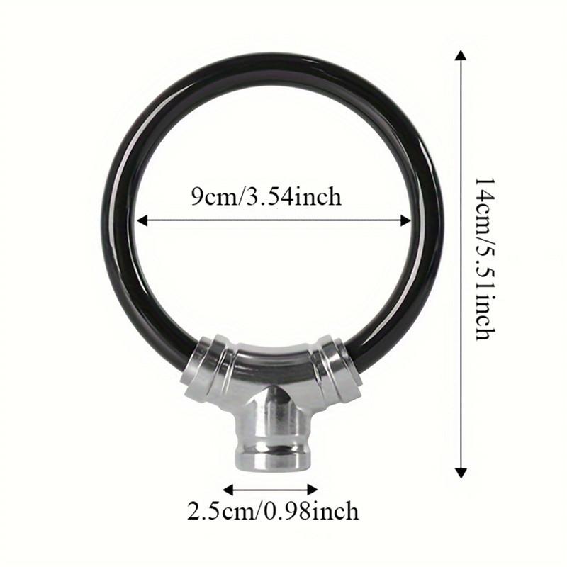 Portable Anti-theft Bicycle Mountain Bike Lock Zinc Alloy Ring Lock For MTB And Electric Bike Thickened Steel Cable Lock 2024