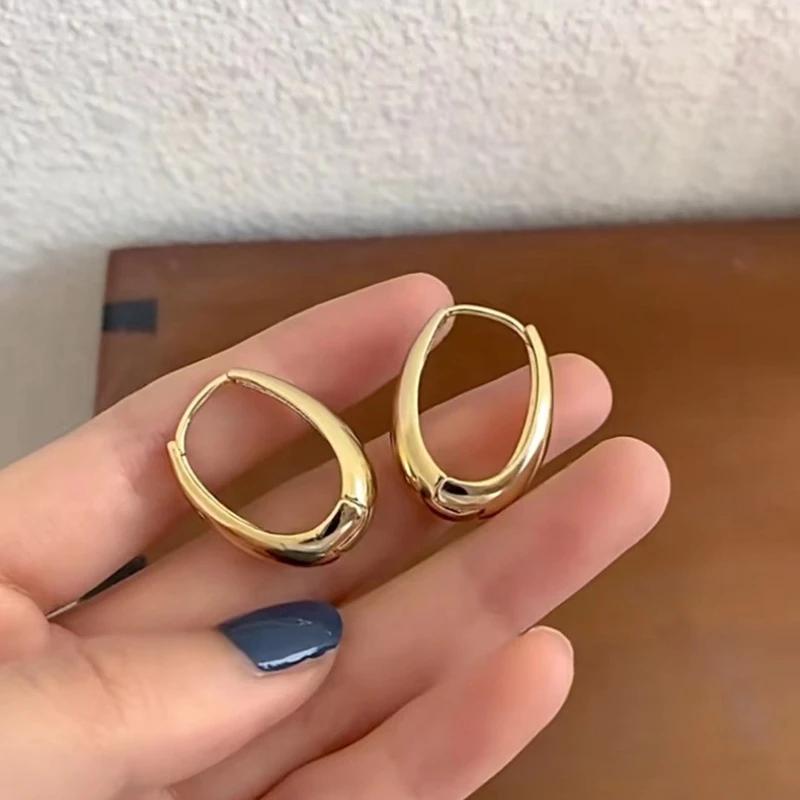 Sale Metal Drop Earrings For Woman Vintage Hoop Earring Trend Classic Party Wedding Pendant Jewelry New  Gift