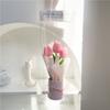 Tulip Bouquet in Mini Bucket – Car Dashboard Decor, Living Room Ornament, Birthday Gift for Best Friend, Photo Prop & Thoughtful
