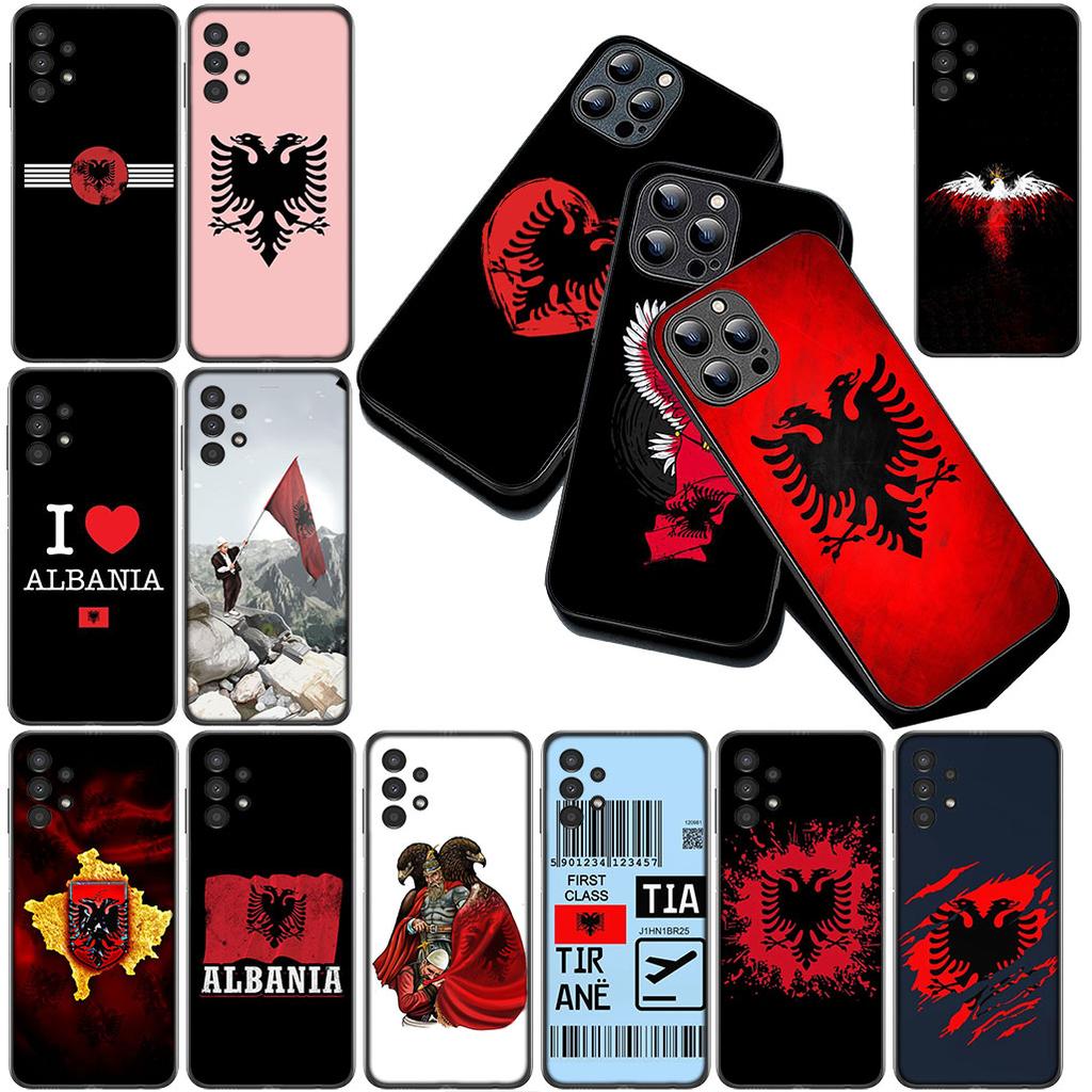 Soft Cover for Apple iPhone 12 13 Pro Max Mini ProMax X XR Air 12Pro 13Pro Casing Phone Case Albanians Red Albania Flag