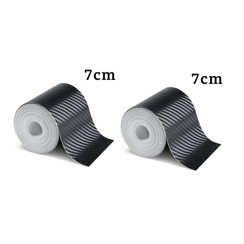 1/2/3pcs Car Stickers Bumper Sticker Protector Car Door Sill Stickers Fiber Rubber Body Tape Anti Scratch Scuff Protective Film
