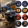 2PCS Waterproof Car Headlight Decals 3D Stereo Design Car Exterior Decor  for Off-Road Vehicles