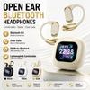 Беспроводные Bluetooth 5.4 наушники с открытым ухом и умным ЖК-сенсорным экраном, зарядный кейс, длительное время работы, спортивные наушники-клипсы