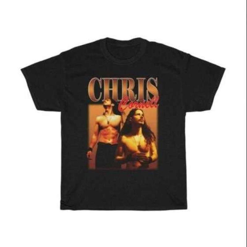 Музыкальная футболка Chris Cornell Ретро Черная Все размеры