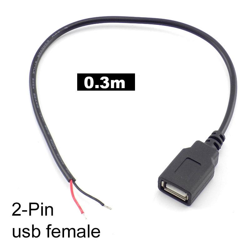 2-контактный 4-контактный провод Micro USB diy 2,0 «папа-мама» типа C c, провод зарядного устройства, разъем питания, удлинитель, ремонтный кабель