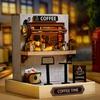 Coffee Shop Model Mini Doll House Miniature DIY Small House Kit DIY Miniature Dollhouses  Girls
