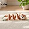 Interactive Squeaky Toys for Pets Dog Toy with Pull Rope, Plush Tug of War Toy, Indoor Fetch Games Dogs Spiral Animal Small Medium Large Biting Teeth