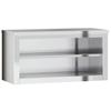 Wall Mounted Kitchen Cabinet with Shelf Stainless Steel